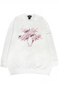 BLXCK Tokyo(ブラックトーキョー) PINK TRIBAL SWEATSHIRT WHITE