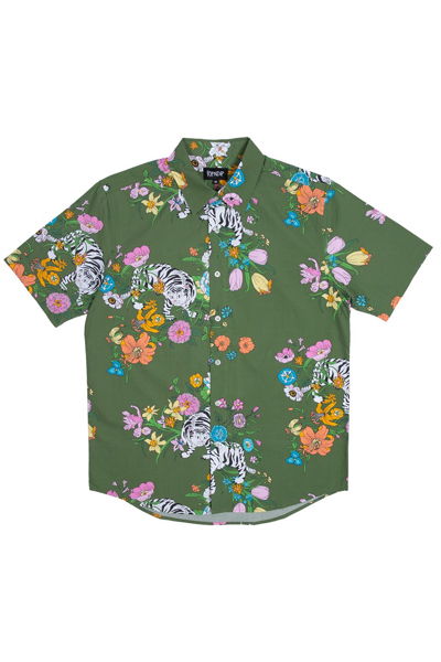 RIPNDIP Blooming Nerm Button Up (Olive Green)