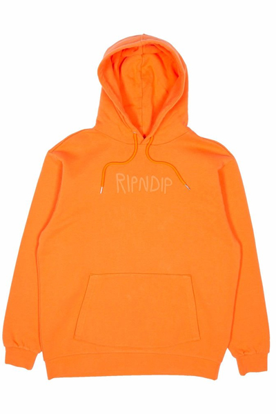 RIPNDIP Rubber Logo Hoodie (Orange)
