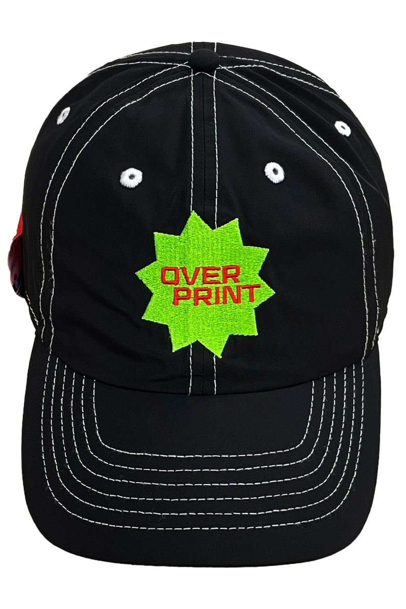 over print (オーバープリント) white stich cap C