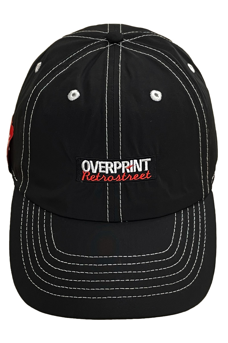 over print (オーバープリント) white stich cap F