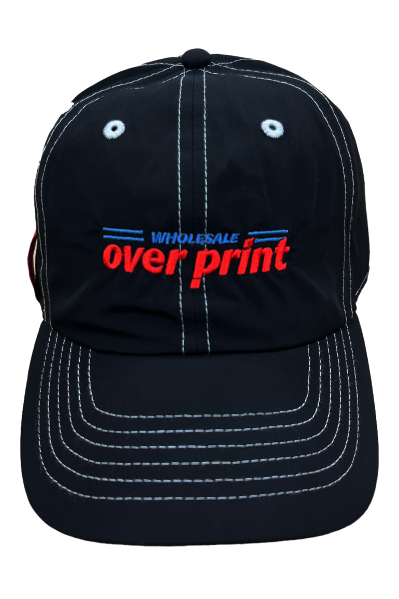 over print (オーバープリント) white stich cap G