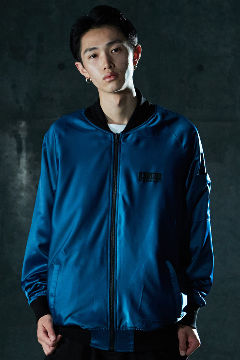 VIRGO COSMIC FLOWER 2FACE JKT L.GRY/AQUA / ロック VIRGO COSMIC FLOWER 2FACE JKT L.GRY/AQUA / ロック
