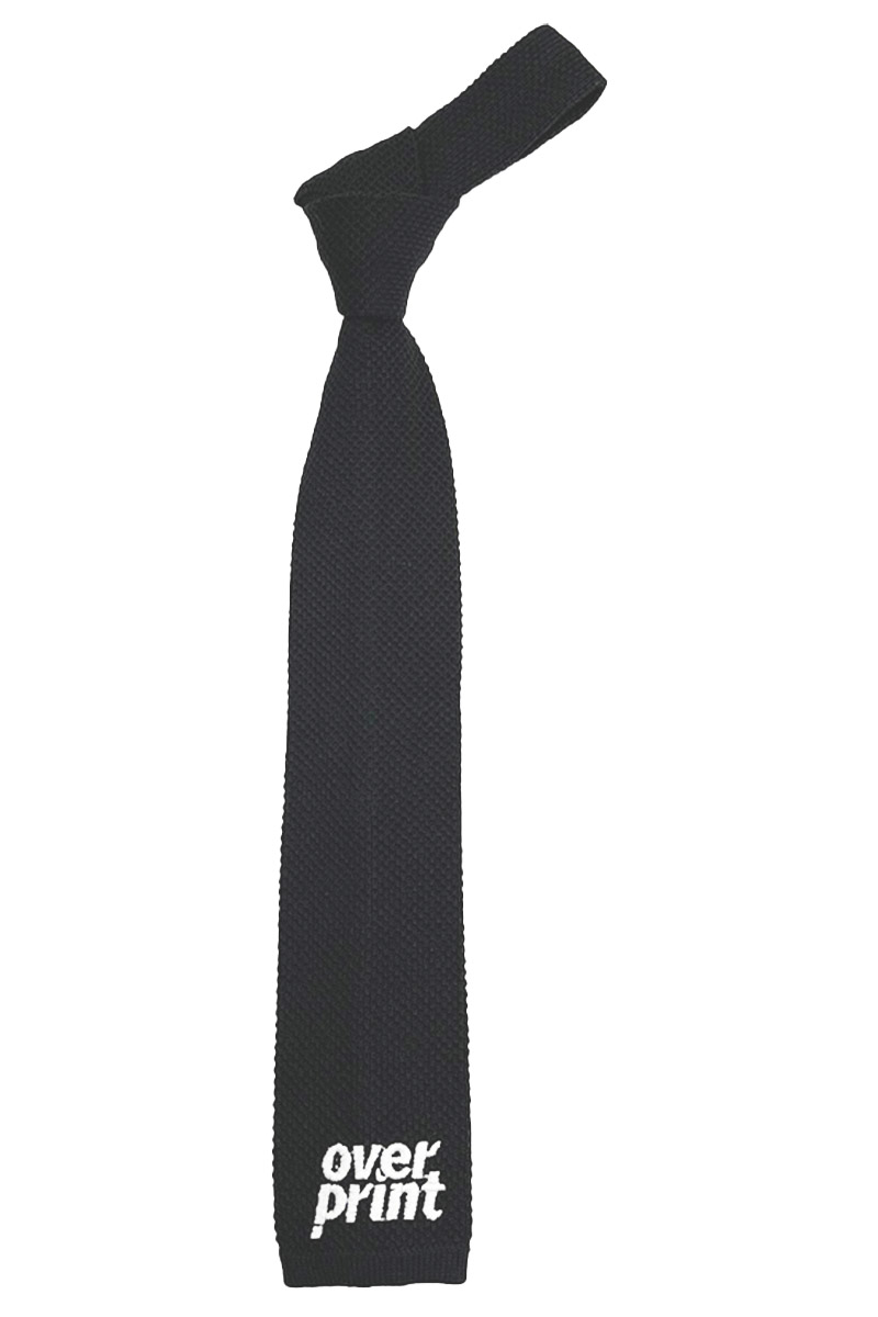over print(オーバープリント) knit tie (black)