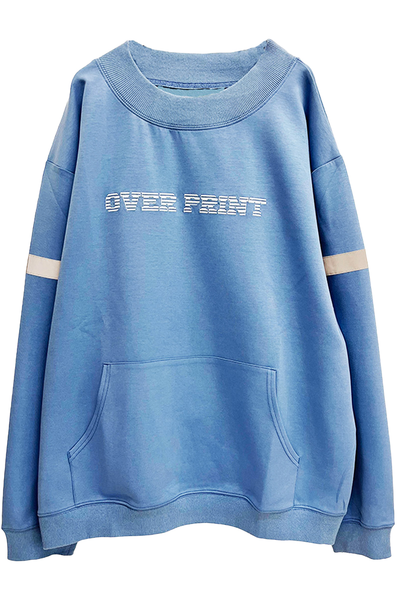 over print(オーバープリント) Pullover Jersey (blue)