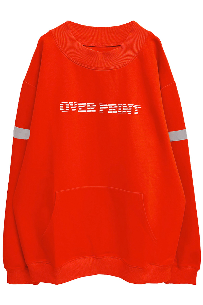 over print(オーバープリント) Pullover Jersey (redorange)