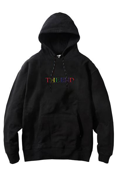 LILWHITE(dot) LW-19SU-S01 “THE END" EMBROIDERY HOODIE BLACK