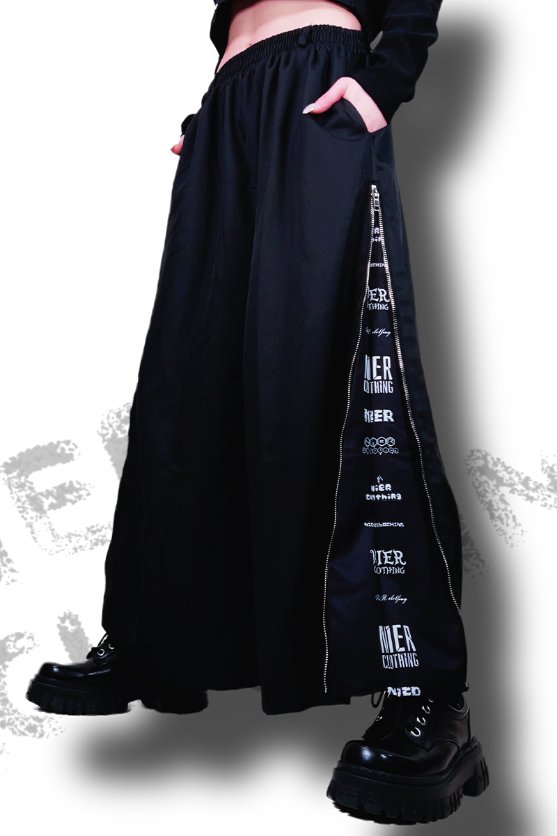 NieR  2WAY ZIP WIDE PANTS【蝶柄】