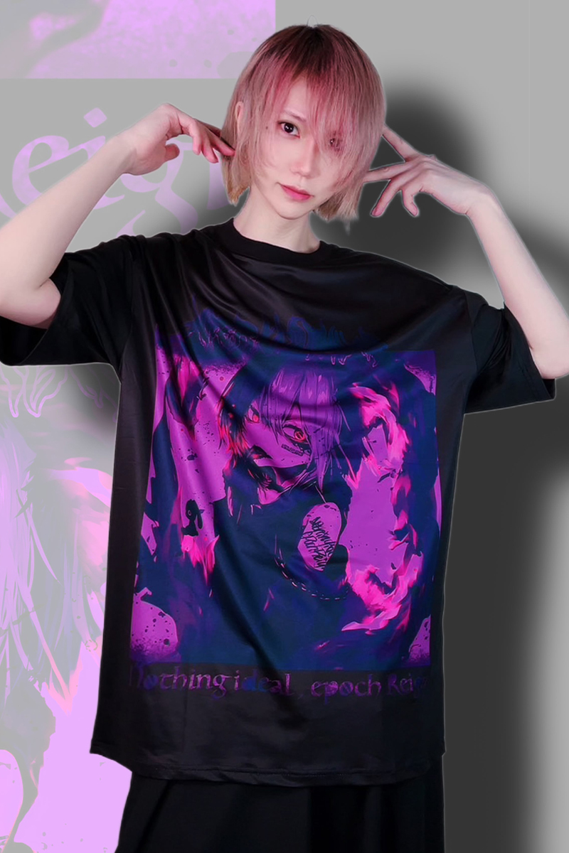 NieR (ニーア) 擬人化DESIGN HALF SLEEVE CUTSEW【DARK BLAZE】