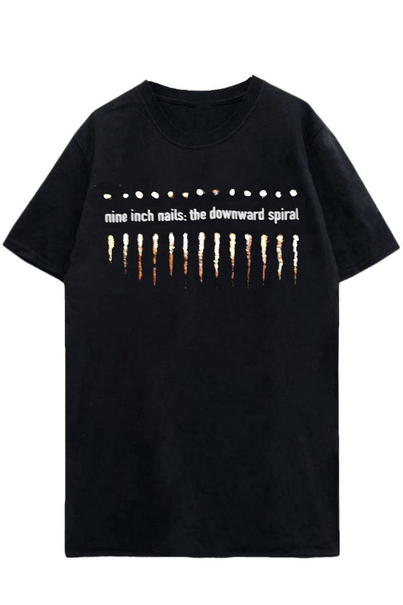 NINE INCH NAILS UNISEX T-SHIRT: DOWNWARD SPIRAL (BACK PRINT NINE INCH NAILS UNISEX T-SHIRT: DOWNWARD SPIRAL (BACK PRINT