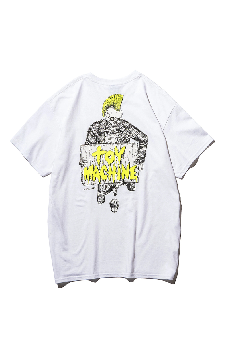 TOY MACHINE (トイマシーン) HIROTTON COLLABO SS TEE MOHAWK - WHITE