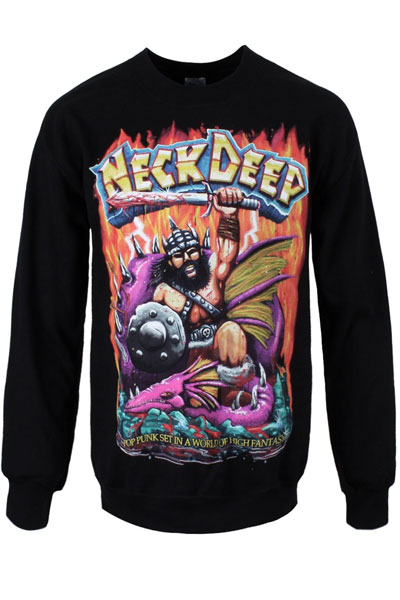 NECK DEEP Hero Quest Black - Crewneck