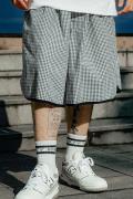 Subciety(サブサエティ) GINGHAM CHECK BASKET SHORTS BLACK