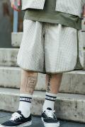 Subciety(サブサエティ) GINGHAM CHECK BASKET SHORTS KHAKI