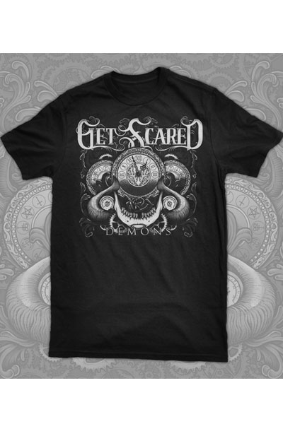 GET SCARED Demon Clock Black - T-Shirt