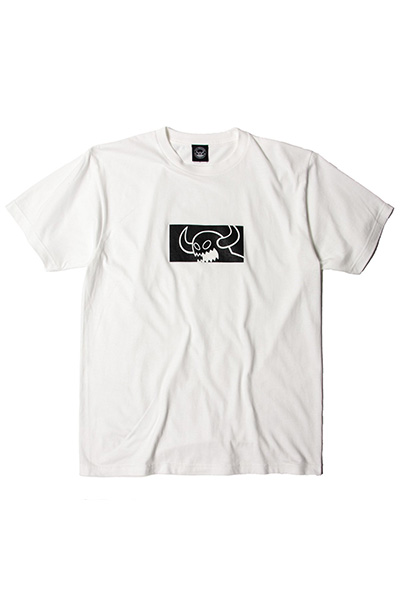 TOY MACHINE TMS19ST21 SQUARE MONSTER PRINT SS TEE WHITE