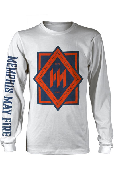 MEMPHIS MAY FIRE Love Truth Long Sleeve White - T-Shirt