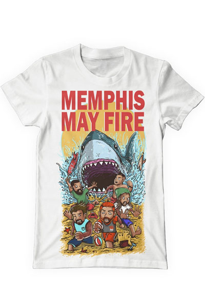 MEMPHIS MAY FIRE Shark White - T-Shirt