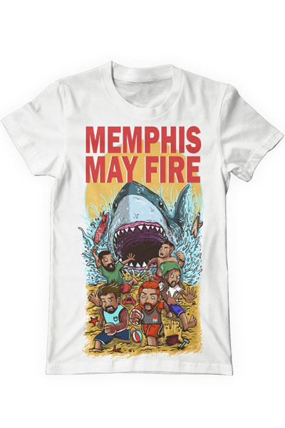 MEMPHIS MAY FIRE Shark White - T-Shirt