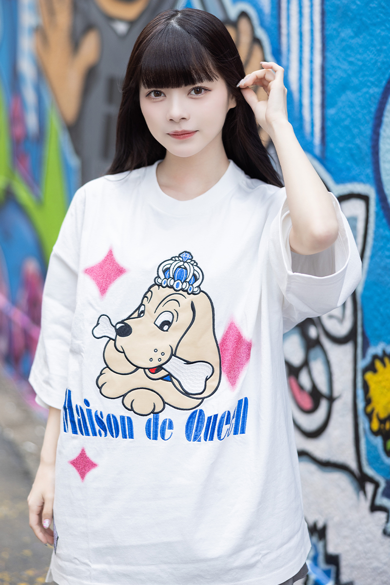 【予約商品】Maison de Queen×GALFY×GEKIROCK CLOTHINGコラボ・Tシャツ-Pink