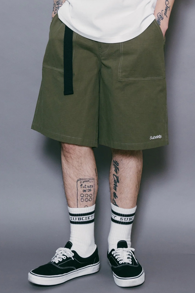 Subciety(サブサエティ) BAKER SHORTS OLIVE