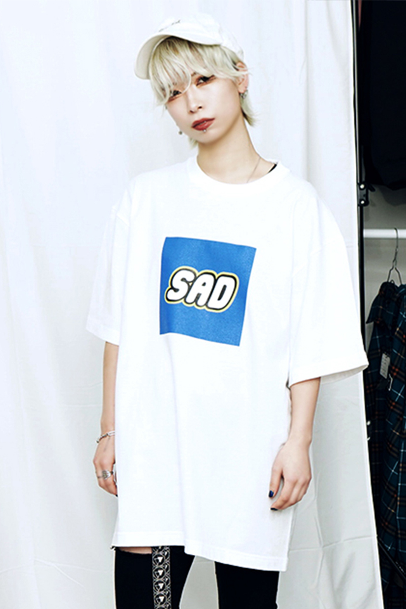 SLEEPING TABLET SAD [ TEE ] WHITE