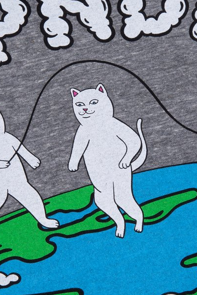 ロックファッション バンドグッズのgekirock Clothing Ripndip Flat Tee Gray Heather ロックファッション バンドグッズのgekirock Clothing Ripndip Flat Tee Gray Heather