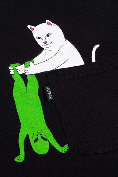 ロックファッション バンドグッズのgekirock Clothing Ripndip Break Yo Self Pocket Tee Black ロックファッション バンドグッズのgekirock Clothing Ripndip Break Yo Self Pocket Tee Black