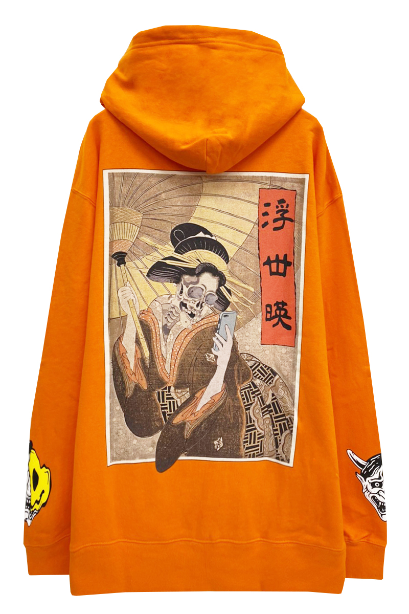 ロックファッション バンドグッズのgekirock Clothing Acolasia 浮世映 パーカー Orange ロックファッション バンドグッズのgekirock Clothing Acolasia 浮世映 パーカー Orange