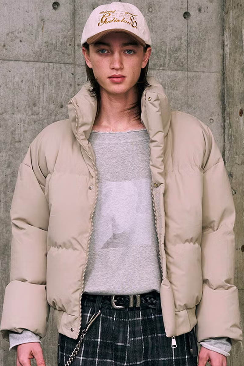 【予約商品】A Good Bad Influence(ア・グッド・バッド・インフルエンス) FRONT LOGO PUFF JACKET - Grey