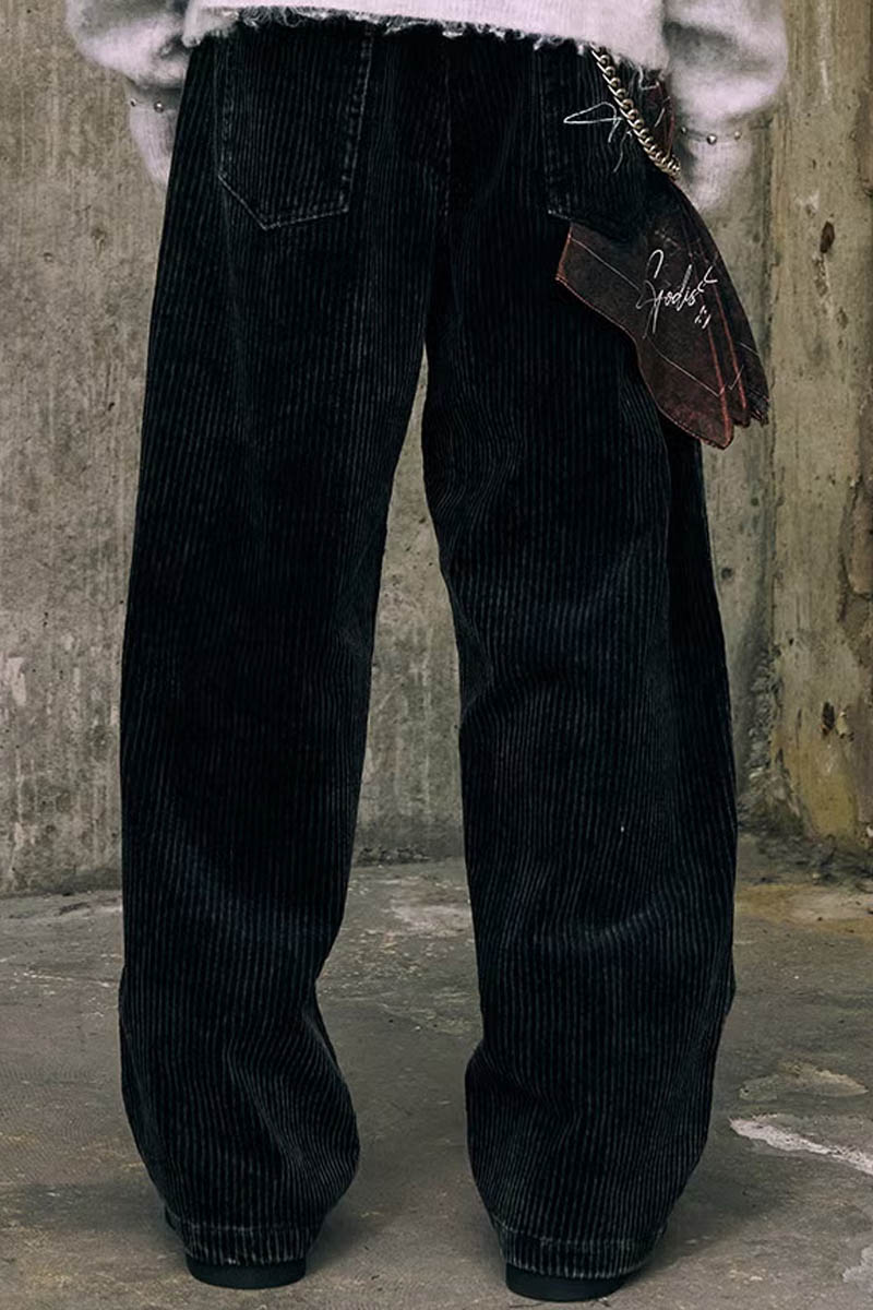 【予約商品】A Good Bad Influence(ア・グッド・バッド・インフルエンス) AGED CORDUROY PANTS - Black