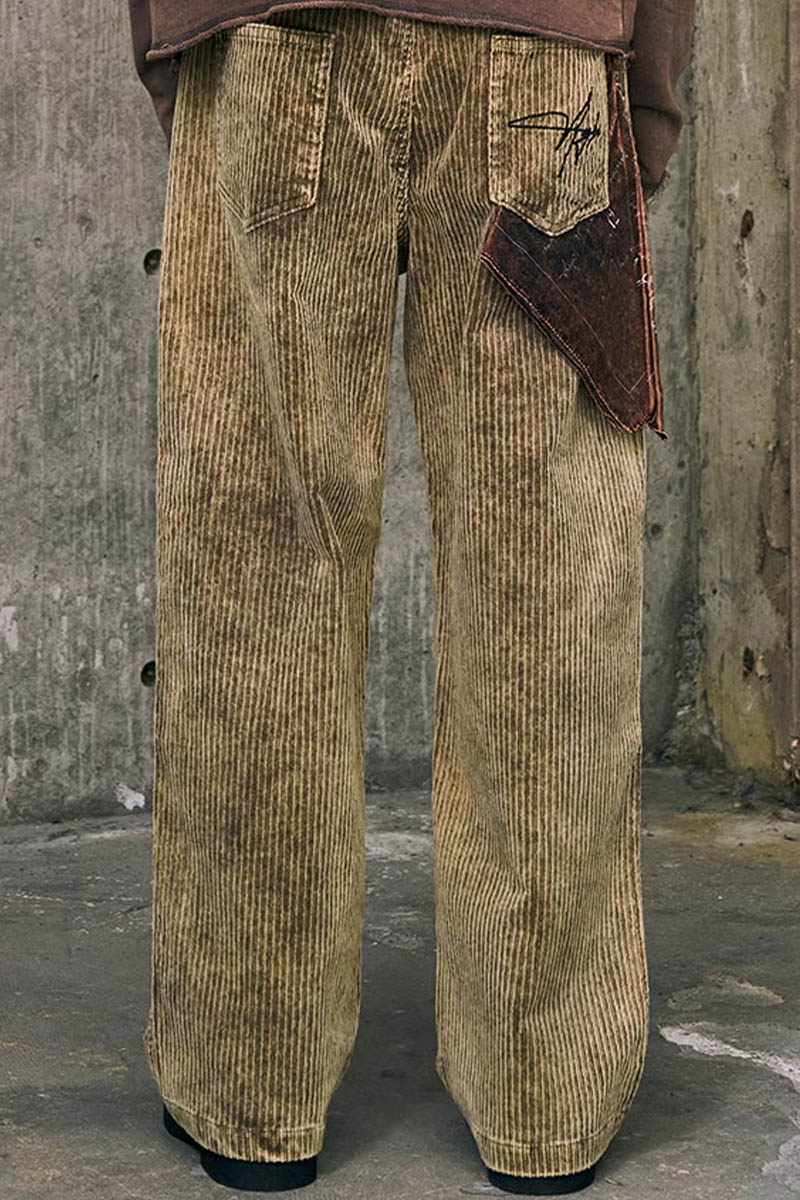 【予約商品】A Good Bad Influence(ア・グッド・バッド・インフルエンス) AGED CORDUROY PANTS - Khaki