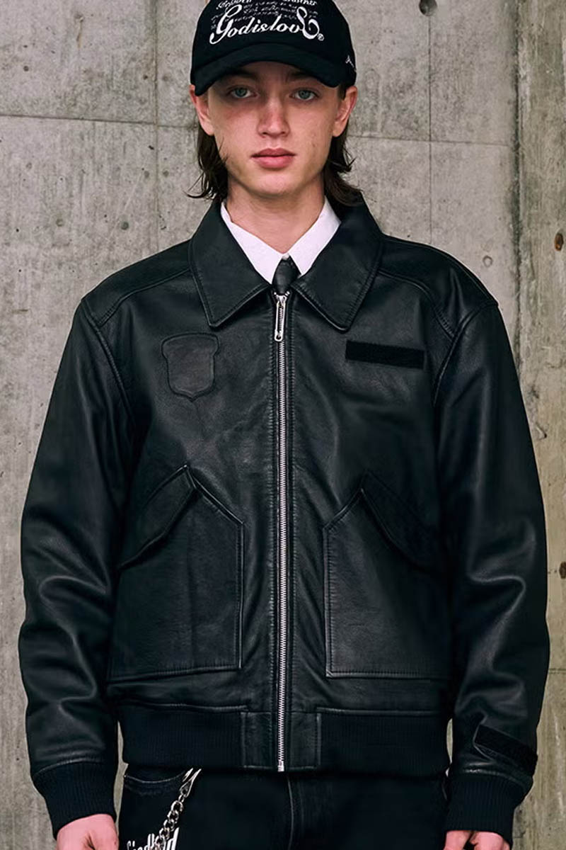 【予約商品】A Good Bad Influence(ア・グッド・バッド・インフルエンス) CWU-45P LEATHER JACKET - Black