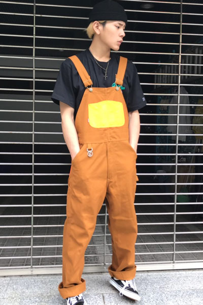 ROLLING CRADLE CANVAS NEON OVERALL / Brown
