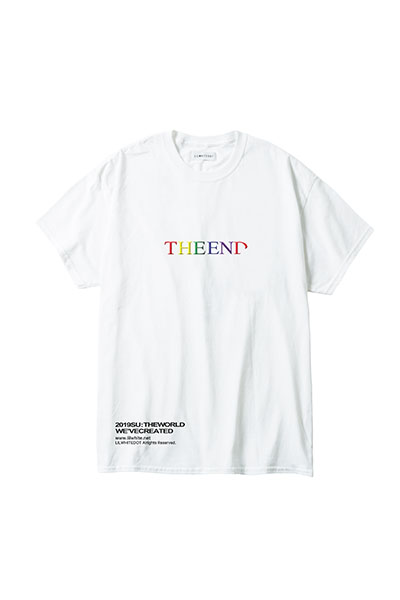LILWHITE(dot) LW-19SU-T04 “THE END” EMBROIDERY TEE WHITE