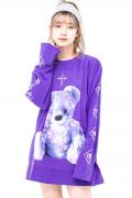 TRAVAS TOKYO【トラヴァストーキョー】FURRY BEARクマロンT Purple