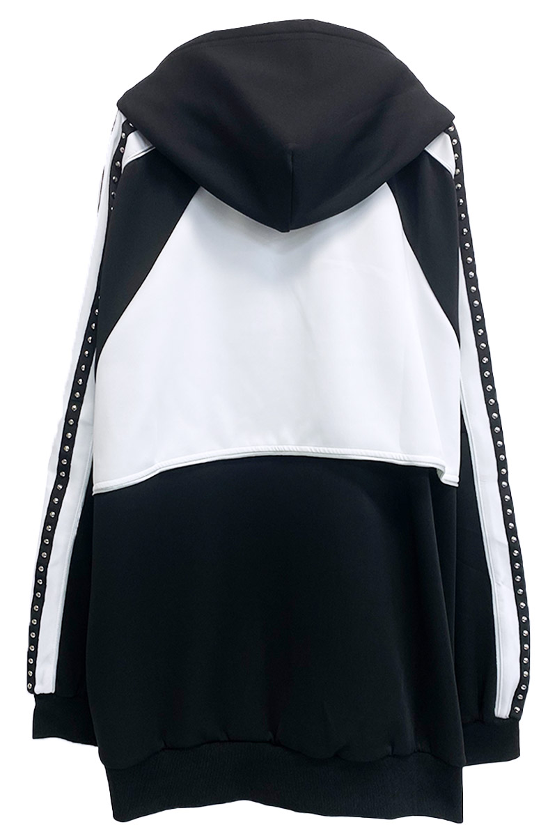 CIVARIZE【シヴァーライズ】 フード付きスタッズライン切り替え