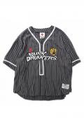 PUNK DRUNKERS [PDSx阪神タイガース]阪神ベースボールシャツ - BLACK
