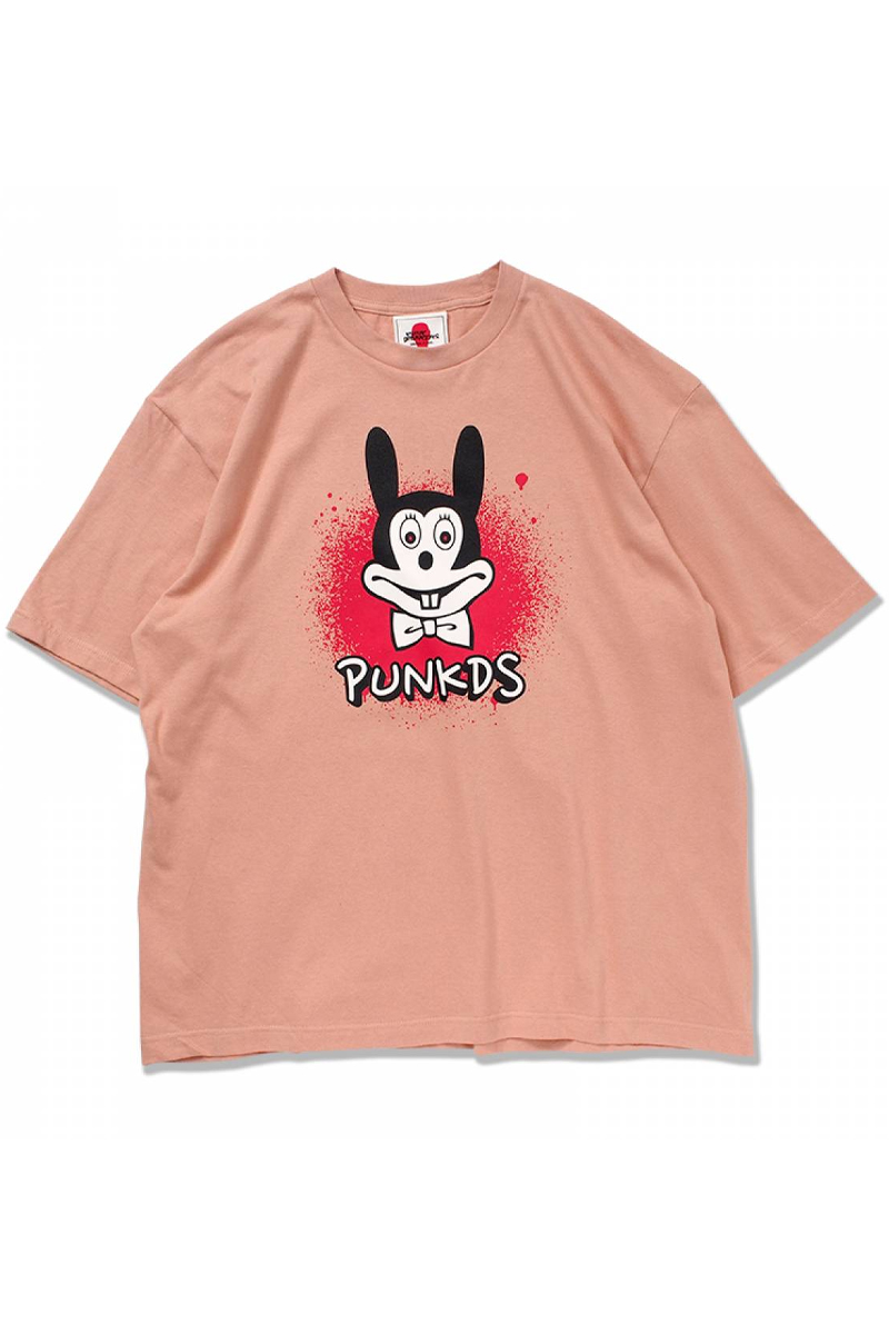 PUNK DRUNKERS (パンクドランカーズ) うさちゃんBIG.TEE - LT.PINK