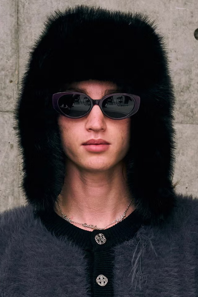【予約商品】A Good Bad Influence(ア・グッド・バッド・インフルエンス) FUR HAT - Black
