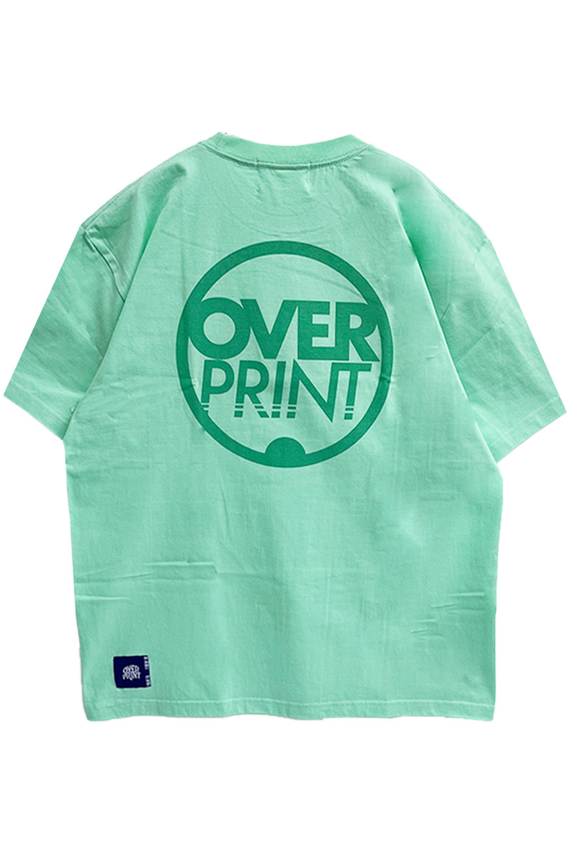 over print(オーバープリント) Circle Tee (mint)