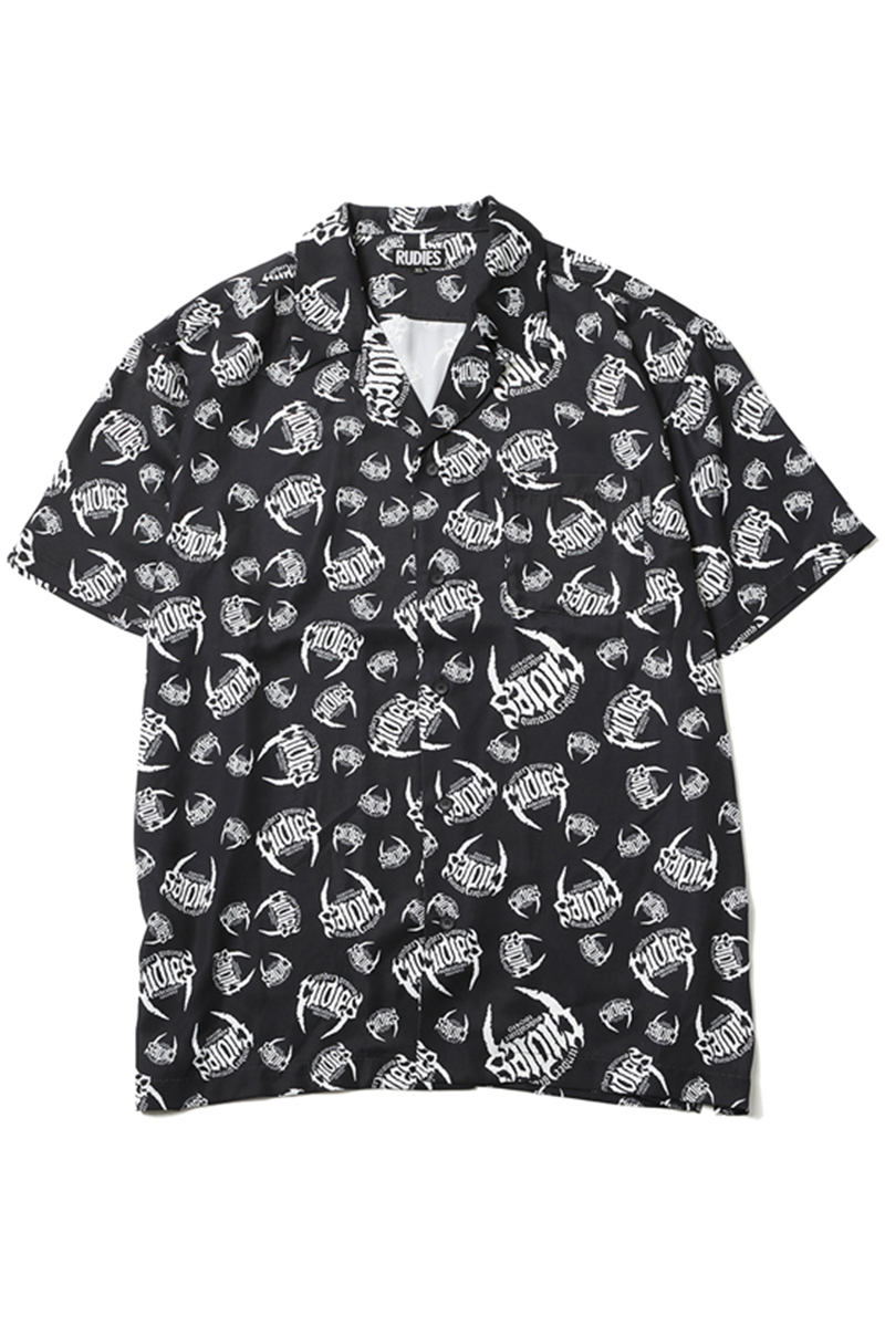 RUDIE'S (ルーディーズ) TUSK OPEN COLLAR SHIRTS　BLACK