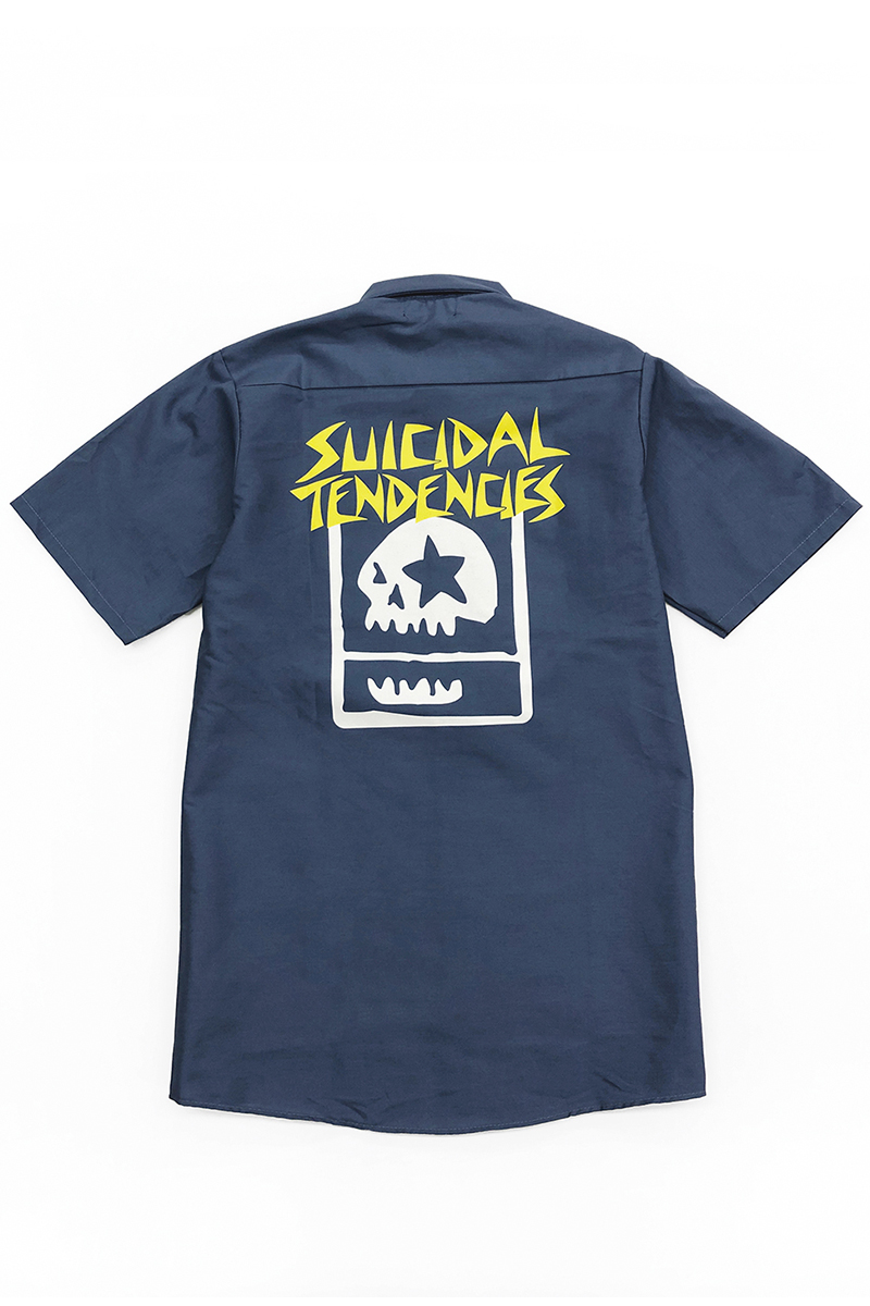 SUICIDAL TENDENCIES x MxMxM “MAGICAL TENDENCIES” WORK SHIRT BLUE