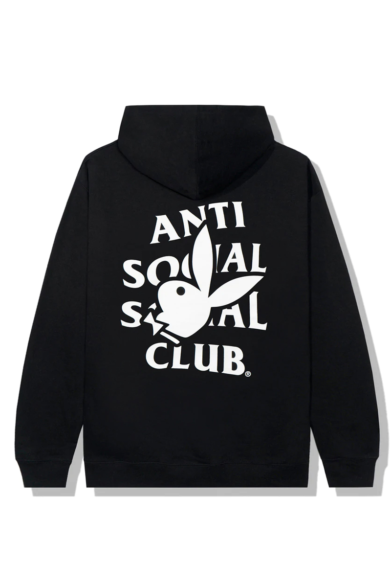Anti Social Social Club Playboy x ASSC Bunny Logo Black Hoodie
