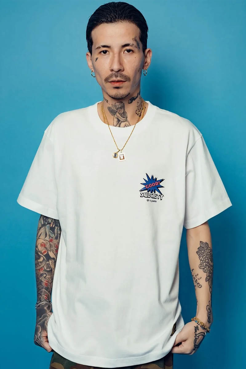 Subciety (サブサエティ) Addict tee - White