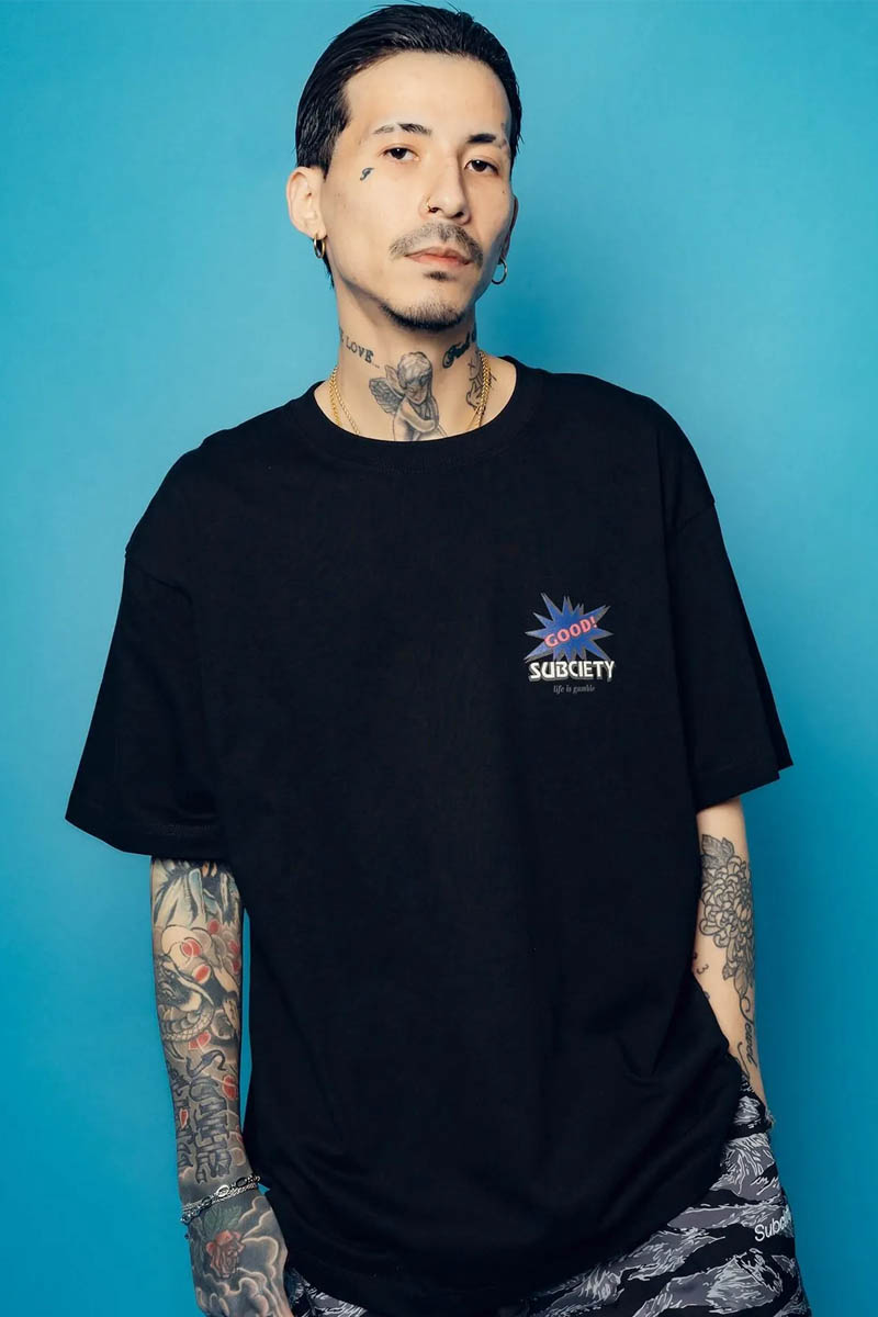 Subciety (サブサエティ) Addict tee - Black