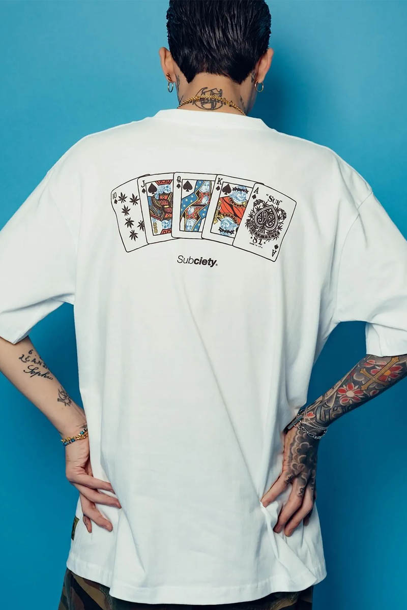 Subciety (サブサエティ) Royal flash tee - White