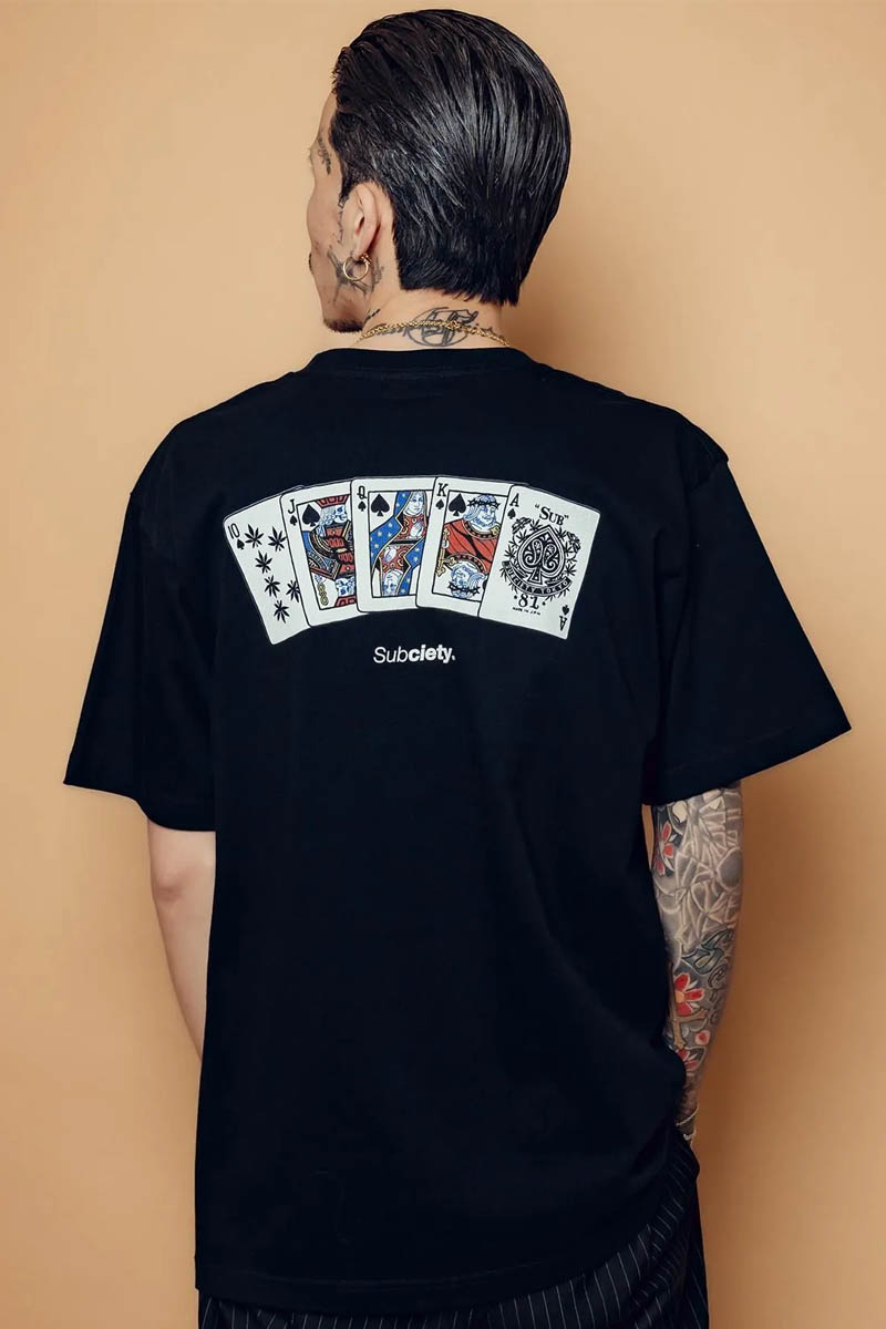 Subciety (サブサエティ) Royal flash tee - Black