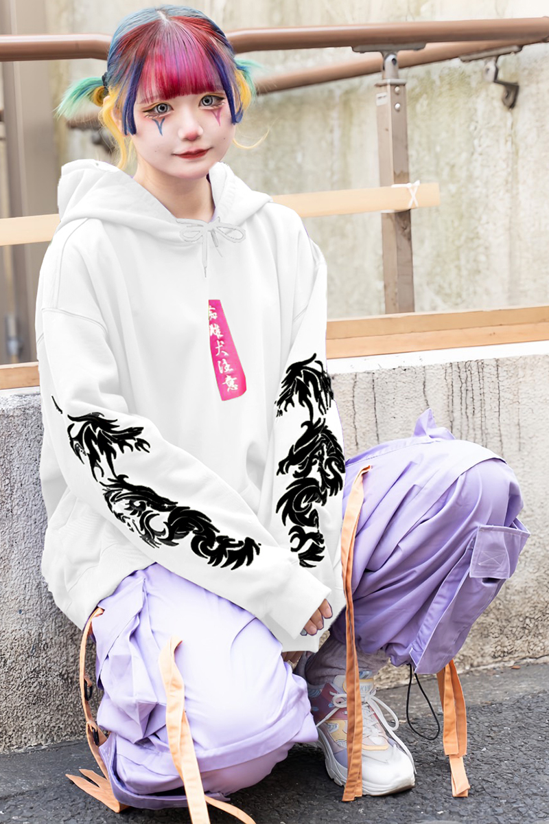 プランクスターズ×GALFYコラボ・パーカー WHITE / ロック プランクスターズ×GALFYコラボ・パーカー WHITE / ロック