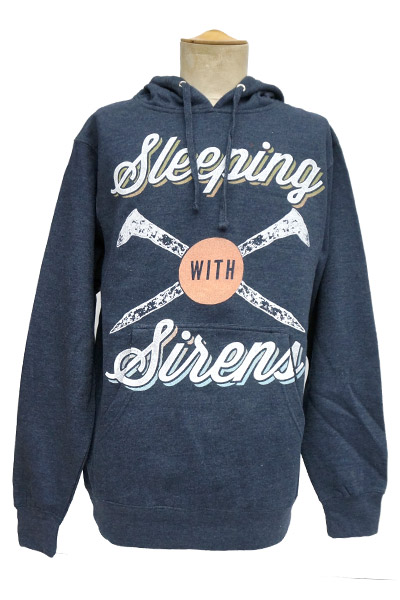 SLEEPING WITH SIRENS Nails Heather Navy - Hooded Sweatshirt